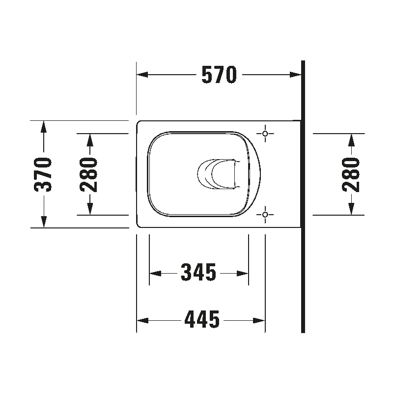 Duravit Vero Air fali wc, mélyöblítésű, Rimless, 370x570 mm, Durafix rögzítésse, fehér