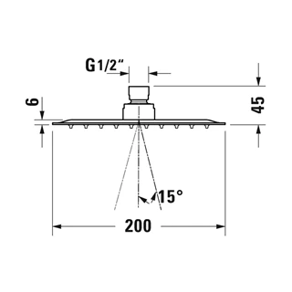 Duravit zuhanyfej 1 jet 200