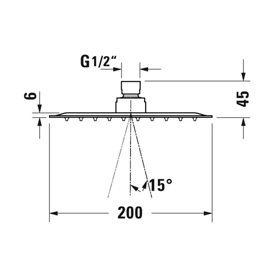 Duravit zuhanyfej 1 jet 200