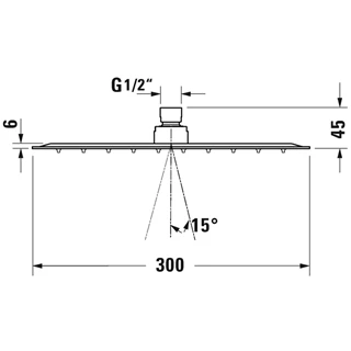 Duravit zuhanyfej 1 jet 300