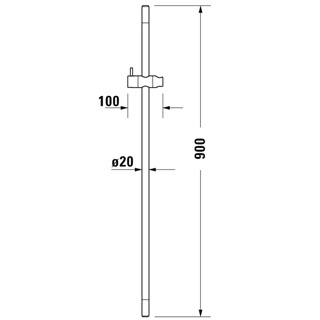 Duravit zuhanysín 900 mm krómozott