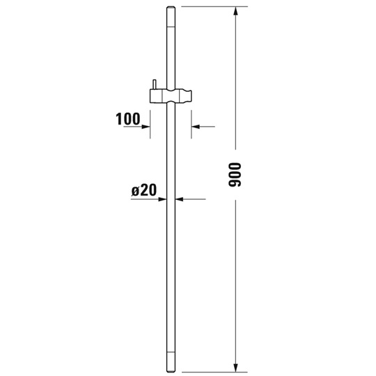 Duravit zuhanysín 900 mm krómozott