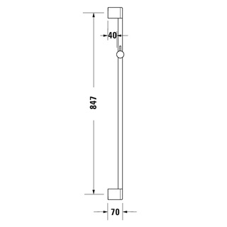 Duravit zuhanysín 900 mm krómozott