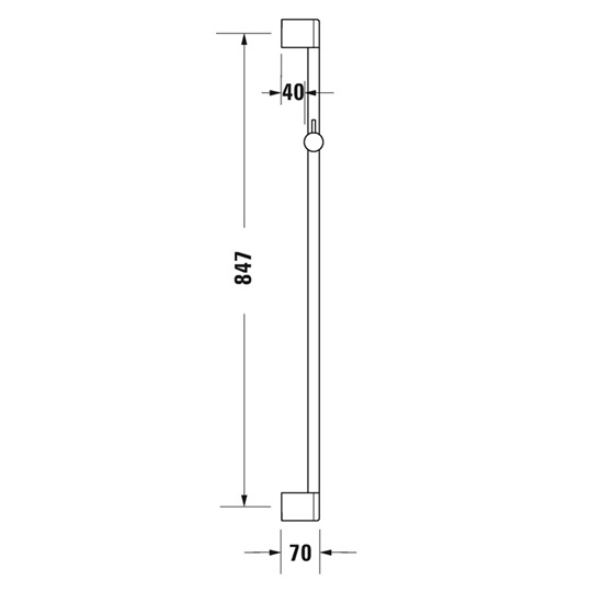 Duravit zuhanysín 900 mm krómozott