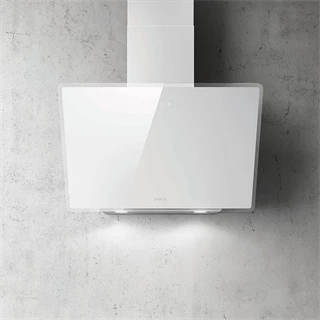 Elica Shire WH/A/60 fali páraelszívó, design, 60 cm, LED, A, IEC turbo: 650 m3/h, fehér üveg