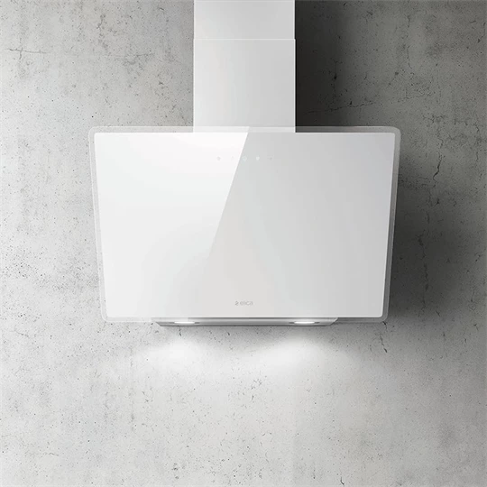 Elica Shire WH/A/60 fali páraelszívó, design, 60 cm, LED, A, IEC turbo: 650 m3/h, fehér üveg