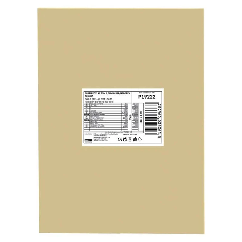 Emos fém kábeldob 4alj 25m 1,5mm -P19222