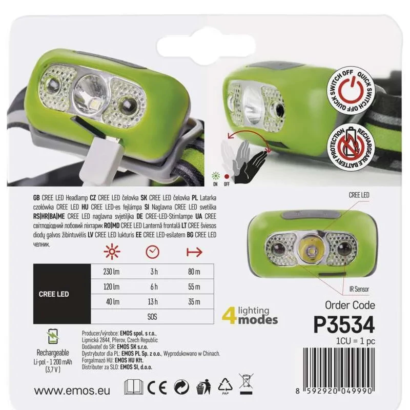 Emos homloklámpa Led Cree XPE 5W -P3534