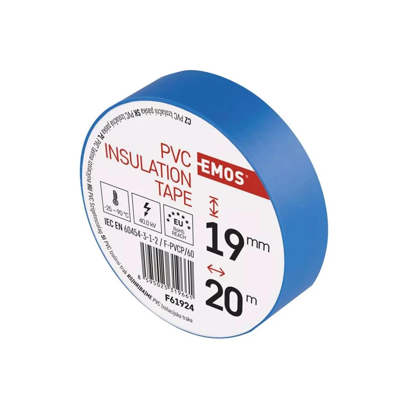 Emos szigetelőszalag PVC 19 mm x 20 fm kék F61924