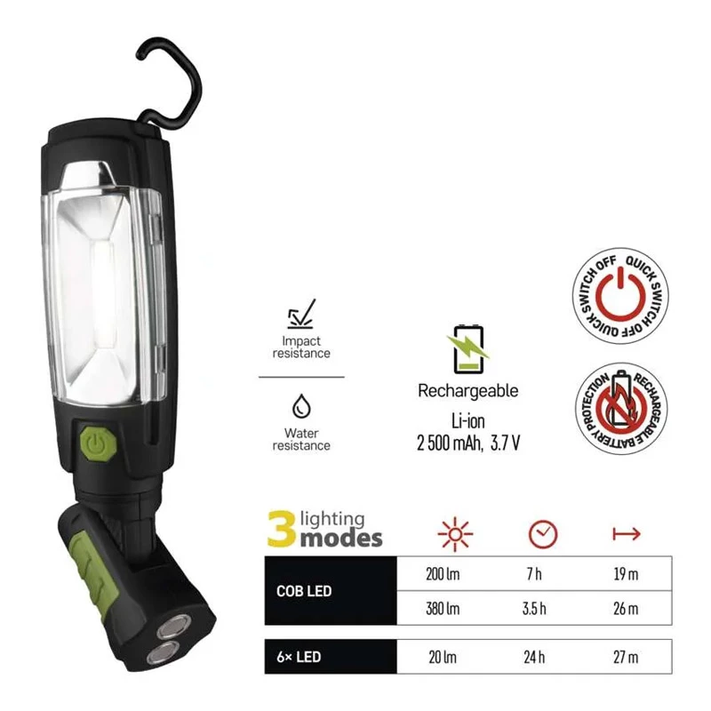 Emos tölthető lámpa 3W COB 6 LED -P4518