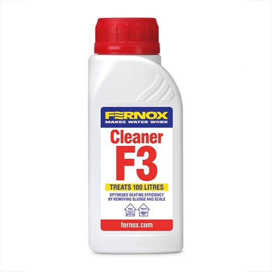 Fernox Cleaner F3 265 ml Feloldja és eltávolítja az iszap- és vízkőleradásokat, ill. az egyéb törmelékeket