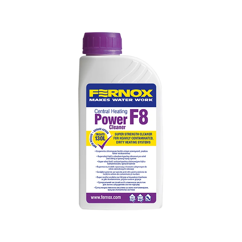 Fernox F8 Power Cleaner tisztító folyadék 130 liter vízhez, 500 ml