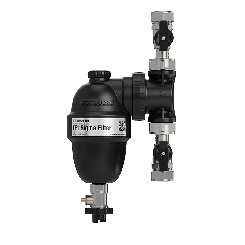 Fernox TF1 Sigma Filter 3/4" Isolation Valves - fűtésrendszerbe építhető kombinált mágneses iszapleválasztó csapokkal
