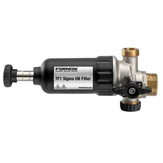 Fernox TF1 Sigma UB Filter 3/4" - fűtésrendszerbe építhető kombinált mágneses iszapleválasztó beépített csappal