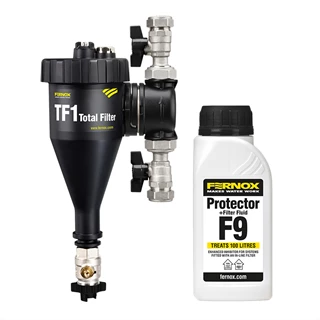 Fernox Total Filter TF1 1" - rendszerbe építhető kombinált szűrő + F9 Filter Fluid