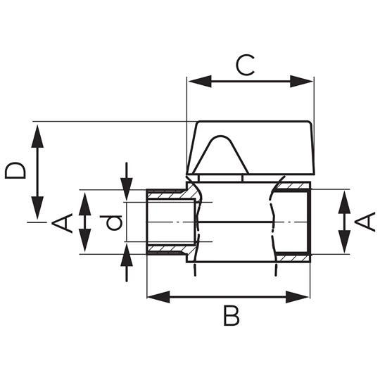 Ferro Mini golyóscsap 1/2", BB