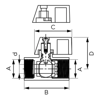 Ferro Mini golyóscsap, KB, 1/2", F-Comfort