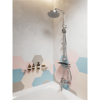 Ferro Rondo Lux zuhanyrendszer, fej- és kézizuhannyal