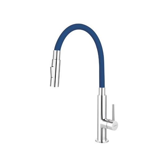 Ferro Zumba Slim 2F - mosogató csaptelep flexibilis kifolyócsővel, kék