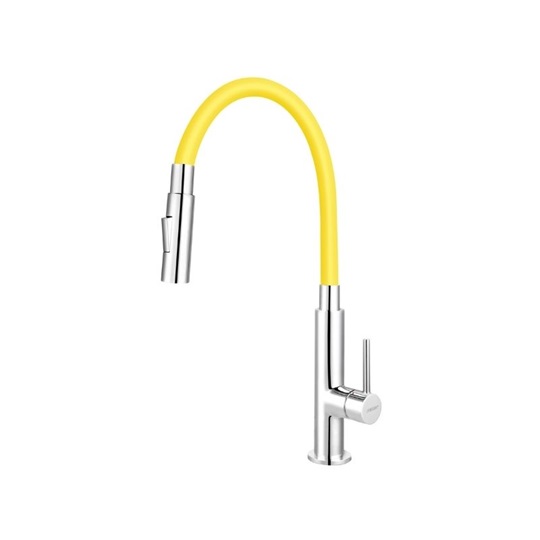Ferro Zumba Slim 2F - mosogató csaptelep flexibilis kifolyócsővel, sárga
