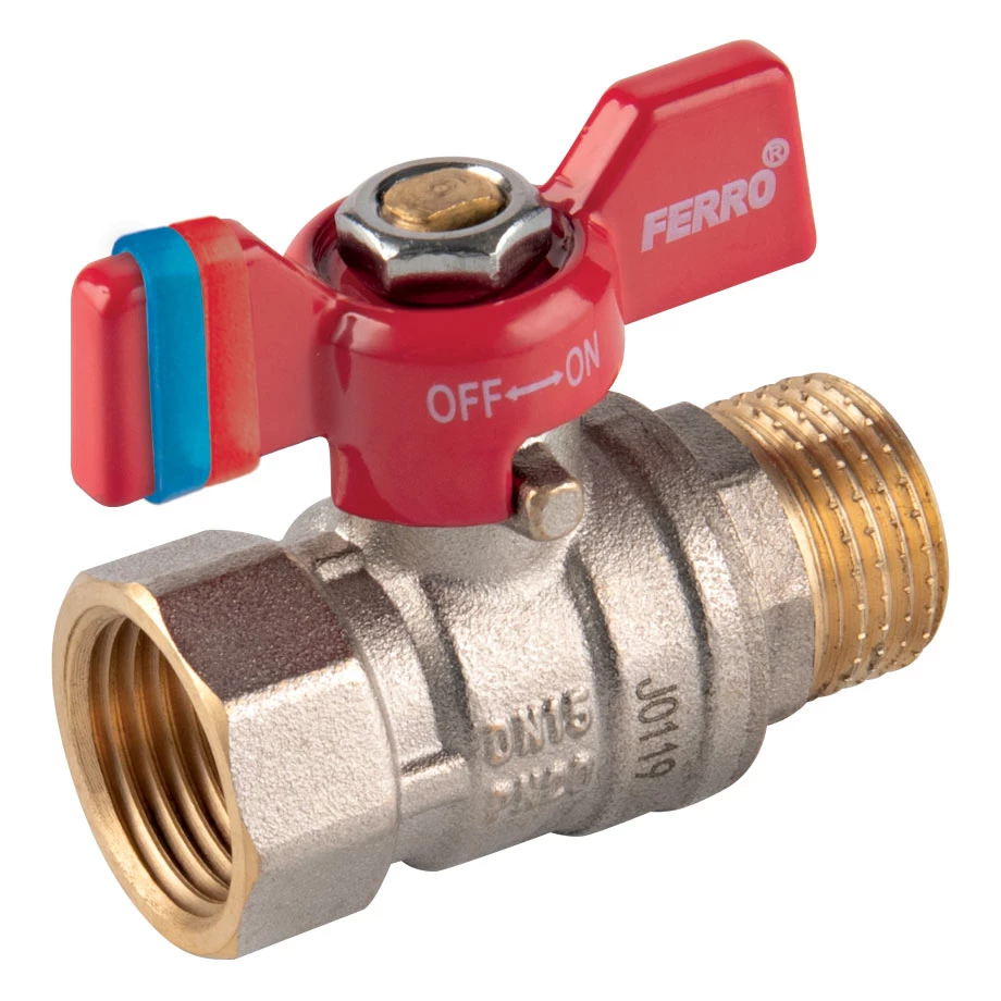 Ferro golyóscsap 1/2" KB-fix, pillangó karral, 20 bar