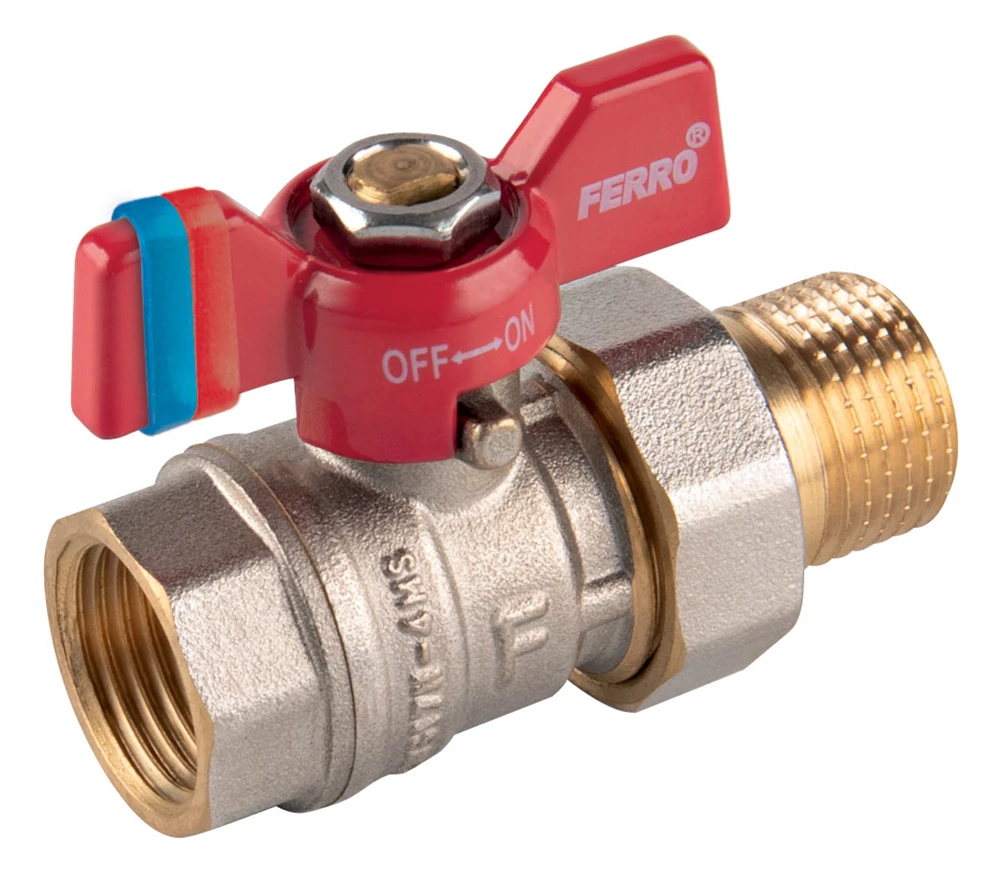 Ferro golyóscsap 1/2" KB hollandis, pillangó karral, 20 bar