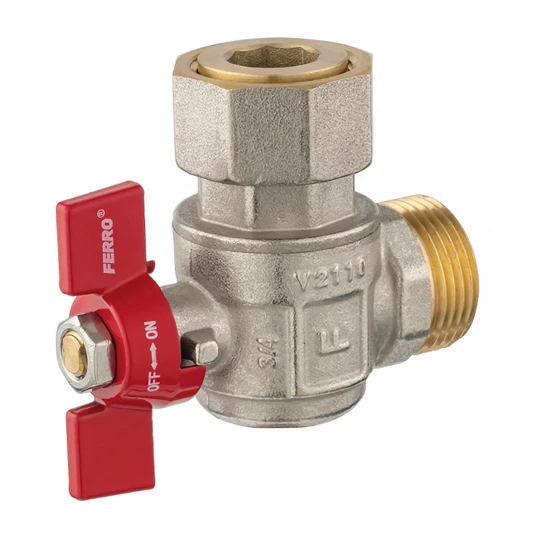 Ferro golyóscsap 3/4" , sarok   KB félhollanderes