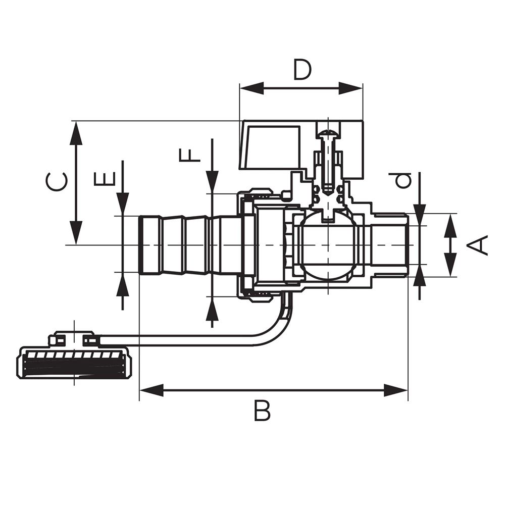 Ferro kazántöltő-ürítő, 1/2" K, F-Comfort