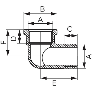 Ferro króm könyök 3/8" KB  