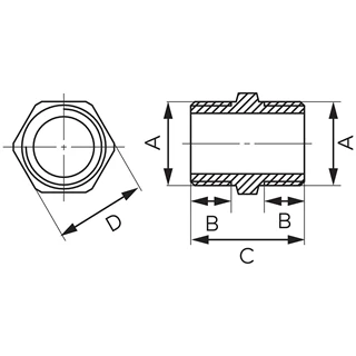 Ferro króm közcsavar 1/2"  