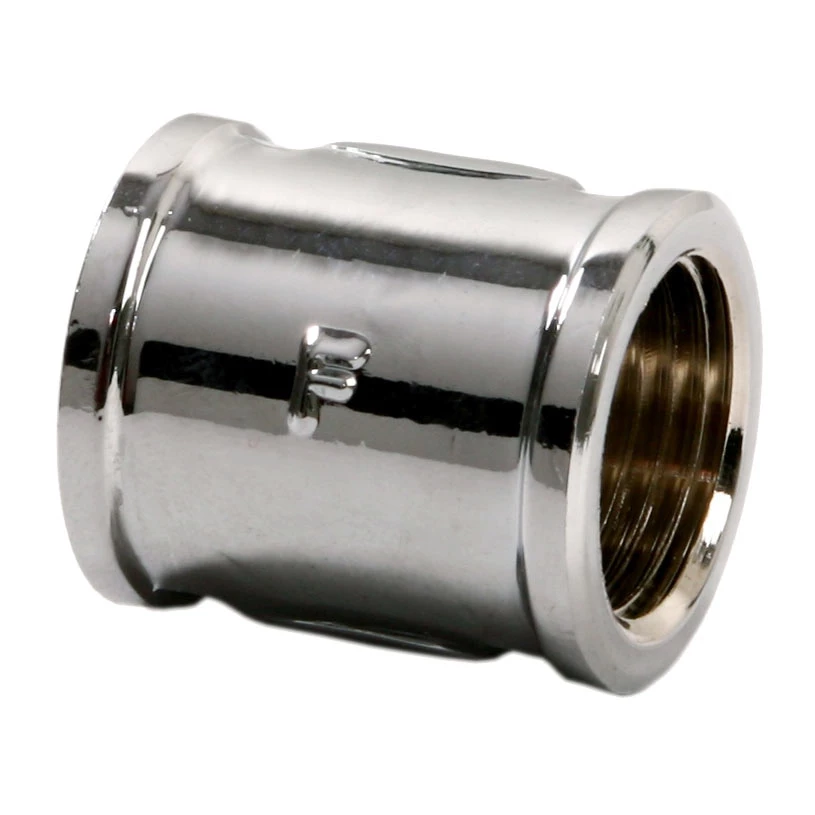 Sárgaréz karmantyú, 1/2", krómozott, Ferro