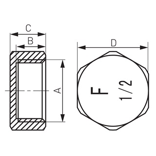 Ferro krómozott kupak  1/2"