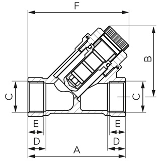 Ferro mágneses Y-szűrő  G 3/4" BB