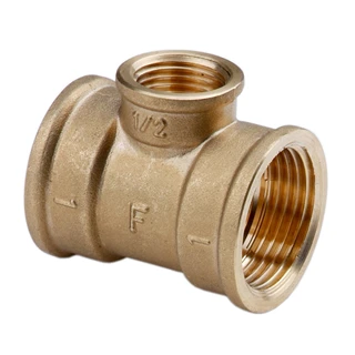 Ferro sárgaréz T-idom  szűkített  3/4"-1/2"-3/4"  