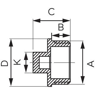 Ferro sárgaréz dugó 6/4"