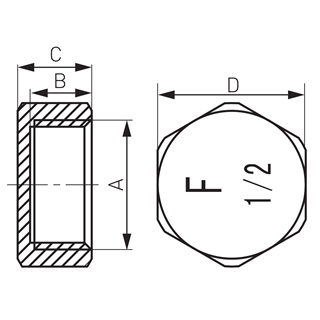 Ferro sárgaréz kupak 5/4"