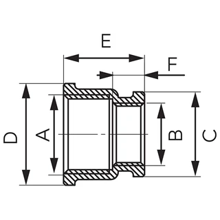 Ferro sárgaréz szűkítő  1"-3/4" BB   