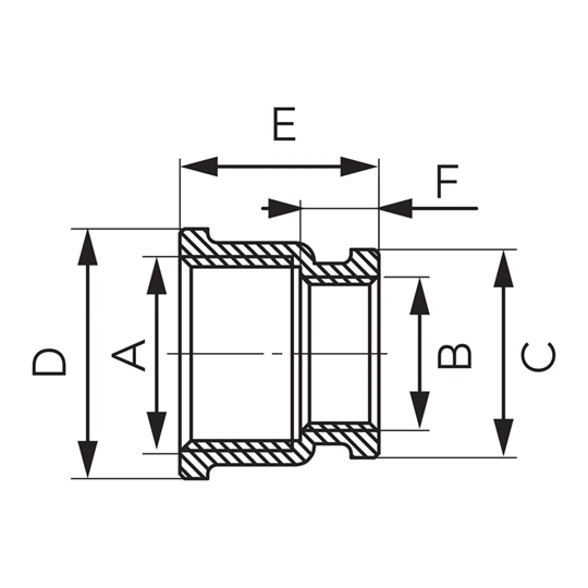 Ferro sárgaréz szűkítő  1/2"-3/8"  BB   