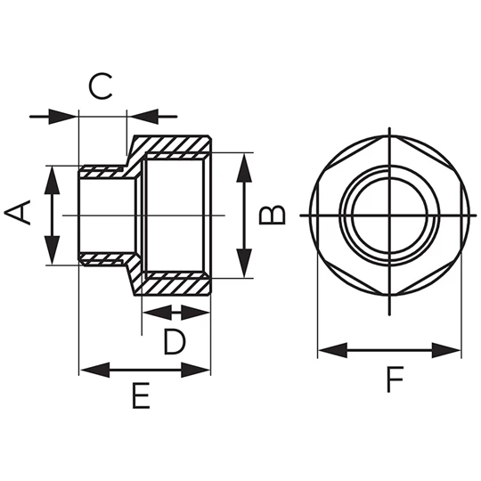 Ferro sárgaréz szűkítő  3/4"-1/2"  BK  Ferro  