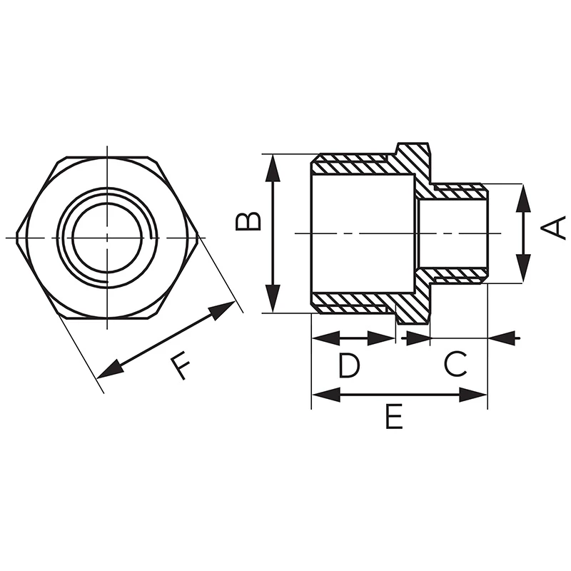 Ferro sárgaréz szűkítő  3/4"-1"  KK