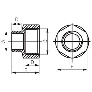 Ferro sárgaréz szűkítő  3/8"-1/4"  BK  Ferro  