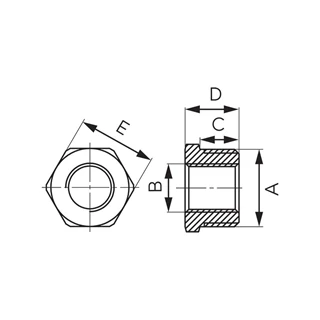 Ferro sárgaréz szűkítő  5/4"-3/4"  KB  
