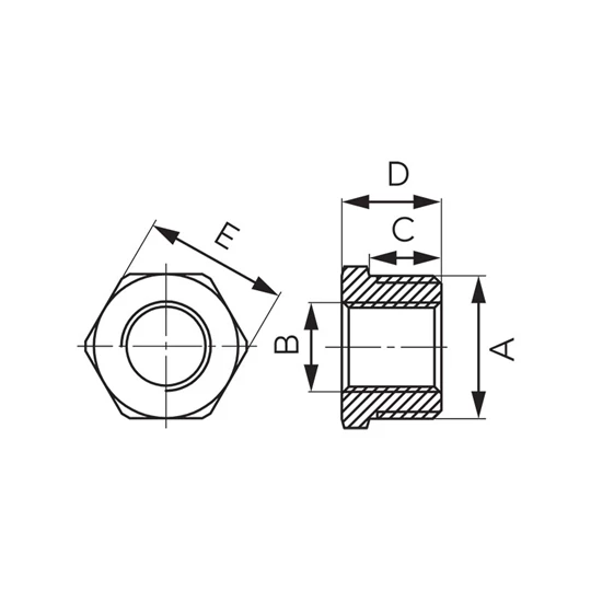Ferro sárgaréz szűkítő  5/4"-3/4"  KB  