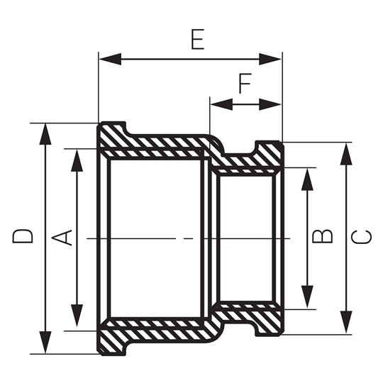 Ferro sárgaréz szűkítő  6/4"-5/4"  BB   