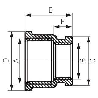 Ferro sárgaréz szűkítő  6/4"- 1"  BB   