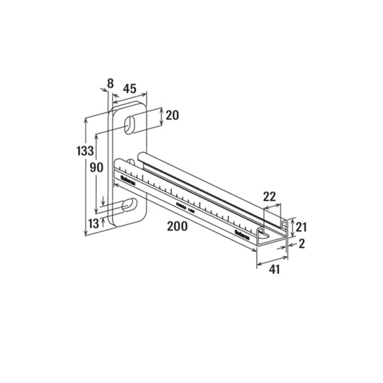 Fischer FCA21-200 konzol 41*21*200 mm