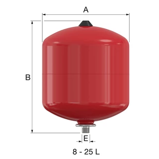 Flamco Baseflex fűtési tágulási tartály, 25 l,  1,5 bar