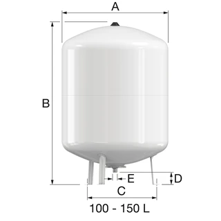 Flamco hidrofor (HMV tágulási) tartály Flofix 100 liter - 4bar [max. 10bar]