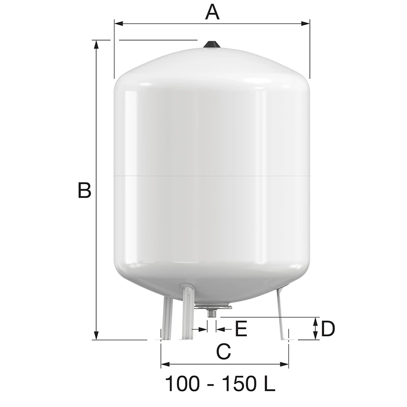 Flamco hidrofor (HMV tágulási) tartály Flofix 100 liter - 4bar [max. 10bar]