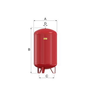 Flamco Flexcon Solar szolár tágulási tartály, 140 l, 3 bar